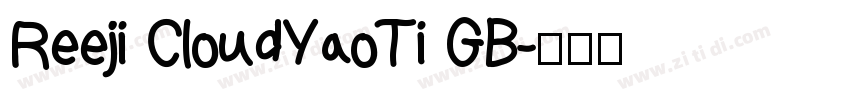 Reeji CloudYaoTi GB字体转换